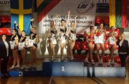 Fakulteto sportininkės aerobinės gimnastikos vicečempionės