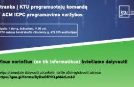 Kviečiame tapti KTU programuotojų komandos nariu