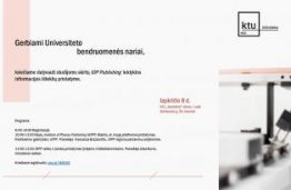 Studijoms skirtų IOP Publishing leidyklos informacijos išteklių pristatymas